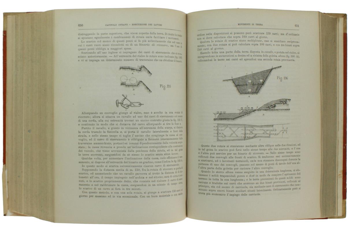 TRATTATO PRATICO PER LA COSTRUZIONE DELLE STRADE E PER LA LORO MANUTENZIONE. Con 200 figure e tavole intercalate nel testo, diligentemente incise