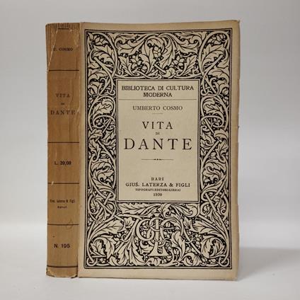 Vita di Dante - Umberto Cosmo - copertina