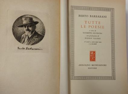 Tutte le poesie - Berto Barbarani - copertina