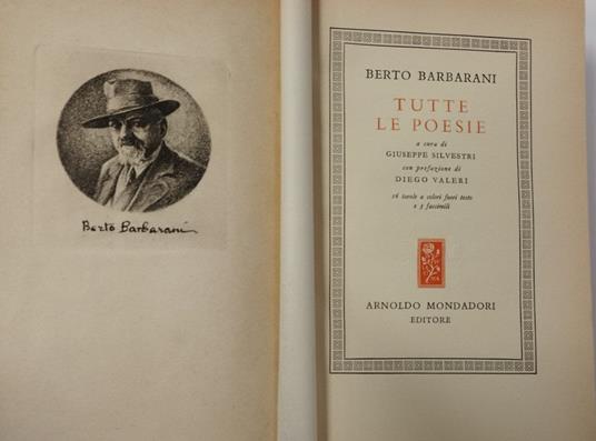 Tutte le poesie - Berto Barbarani - copertina