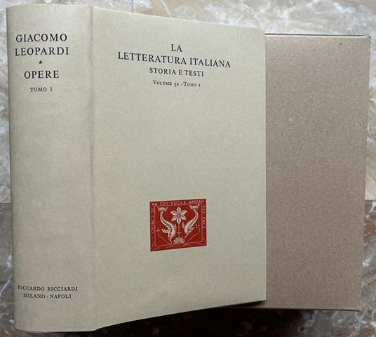 Opere. Tomo 1 - Giacomo Leopardi - copertina