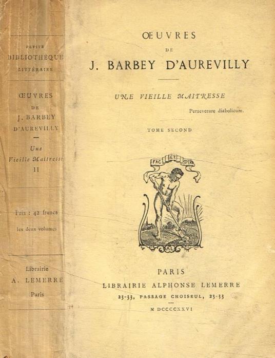 Oeuvres de J.Barbey D'Aurevilly - copertina