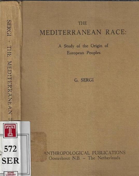 The Mediterranean race - G. Sergi - copertina
