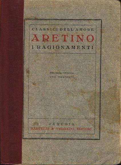 I ragionamenti - Pietro Aretino - copertina