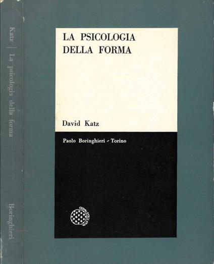 La psicologia della forma - David Katz - copertina
