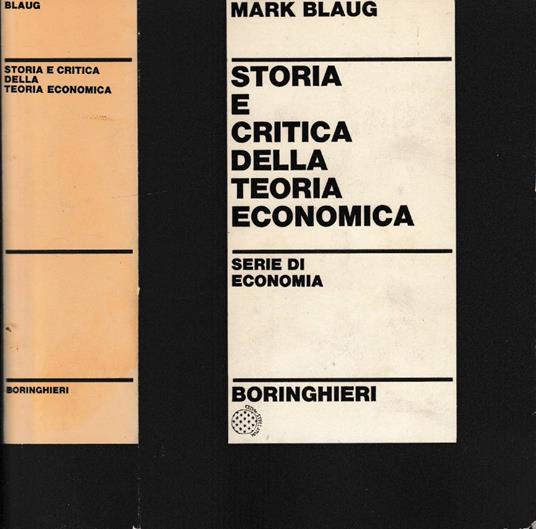 Storia e critica della teoria economica - copertina