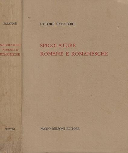 Spigolature romane e romanesche - Ettore Paratore - copertina