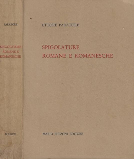 Spigolature romane e romanesche - Ettore Paratore - copertina