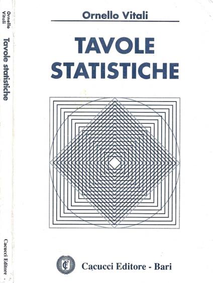 Tavole statistiche - Ornello Vitali - copertina