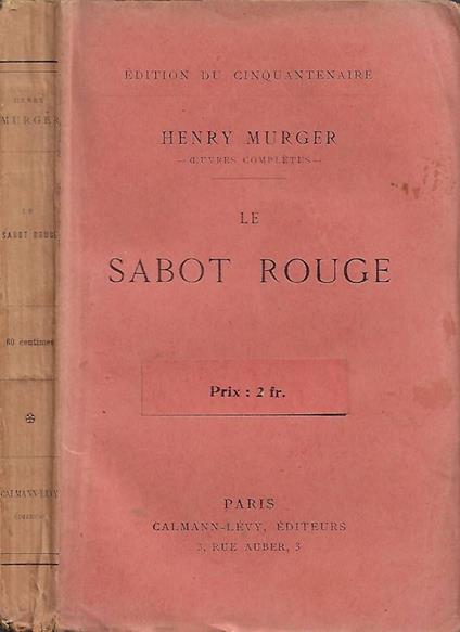Le Sabot Rouge - Henry Murger - copertina