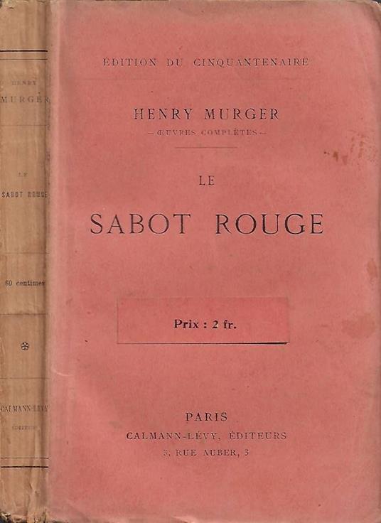 Le Sabot Rouge - Henry Murger - copertina
