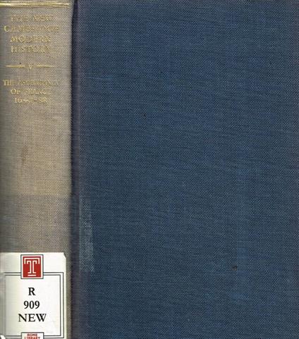 The new Cambridge modern history. Vol.V, The ascendancy of France 1648-88 - copertina