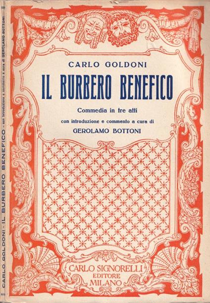 Il burbero benefico - Carlo Goldoni - copertina