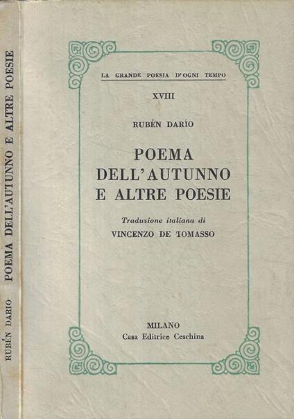 Poema dell'autunno e altre poesie - copertina