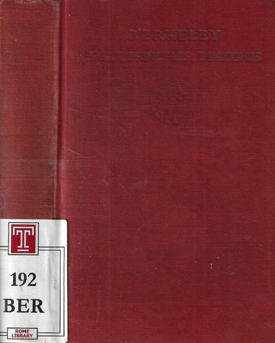 Essay, principles, dialogues with selections from other writings - copertina