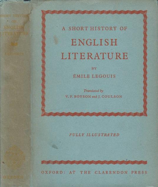 A short history of English Literature - Émile Legouis - copertina