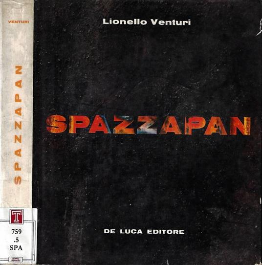 Luigi Spazzapan - Lionello Venturi - copertina