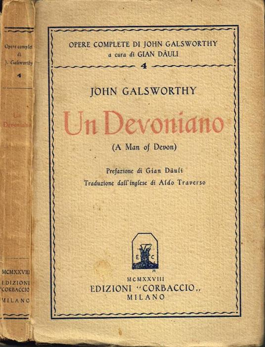 Un Devoniano - John Galsworthy - copertina