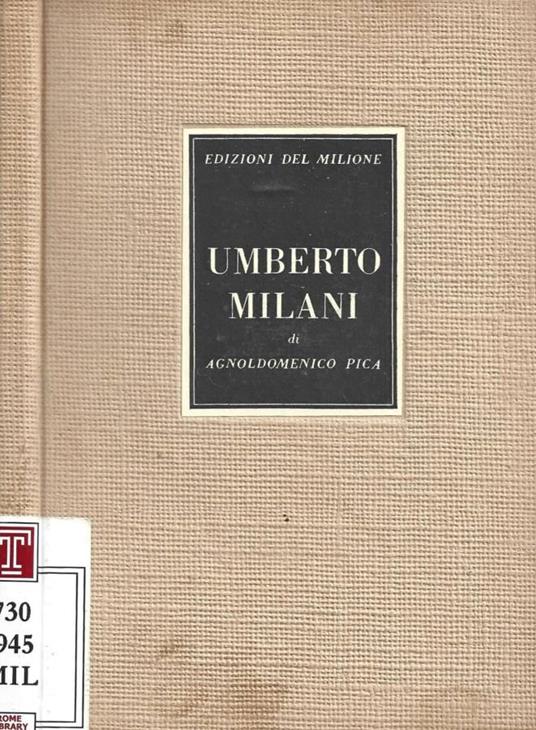 Umberto Milani - Agnoldomenico Pica - copertina