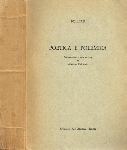 Poetica e polemica - Nicolas Boileau - copertina