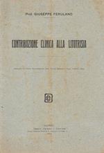 Contribuzione clinica alla litotrisia