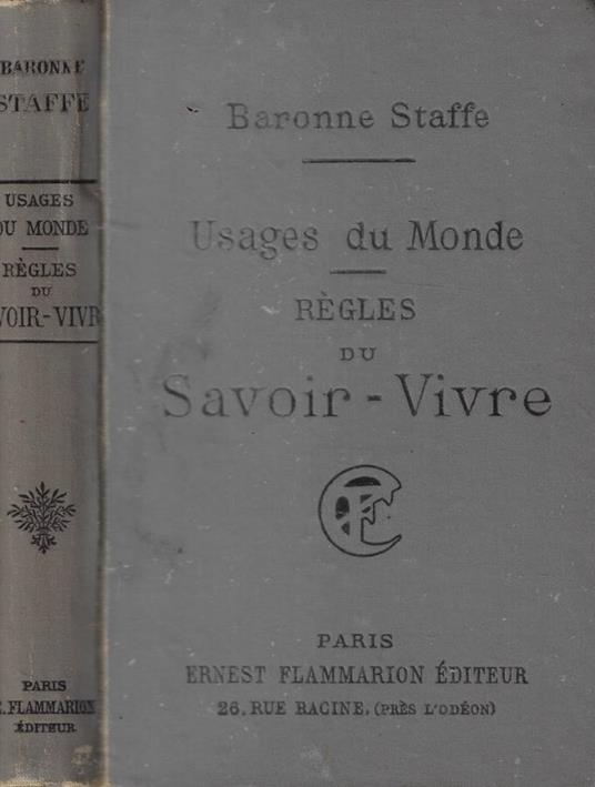 Usage du monde. Règles du savoir-vivre dans la Société Moderne - copertina