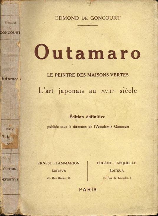 Outamaro - Edmond de Goncourt - copertina