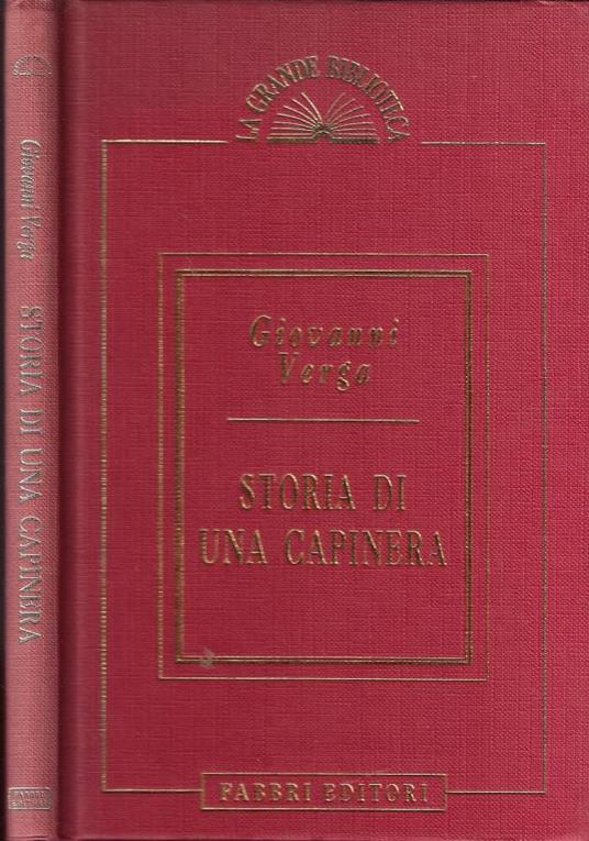 Storia di una capinera - Giovanni Verga - copertina