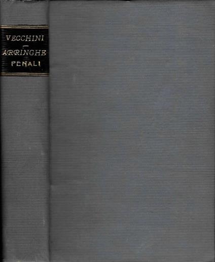Arringhe penali - Arturo Vecchini - copertina