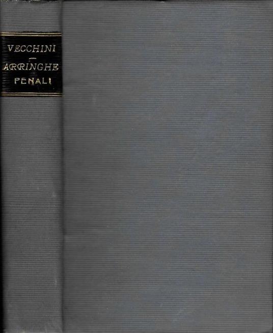 Arringhe penali - Arturo Vecchini - copertina
