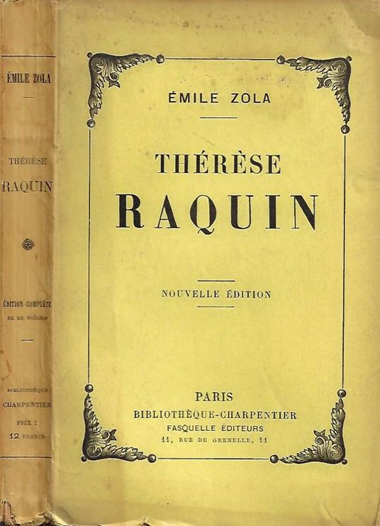 Thérèse Raquin - Émile Zola - copertina