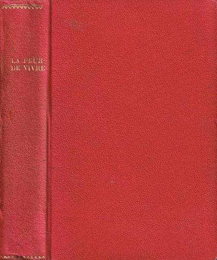 La peur de vivre - Henry Bordeaux - copertina