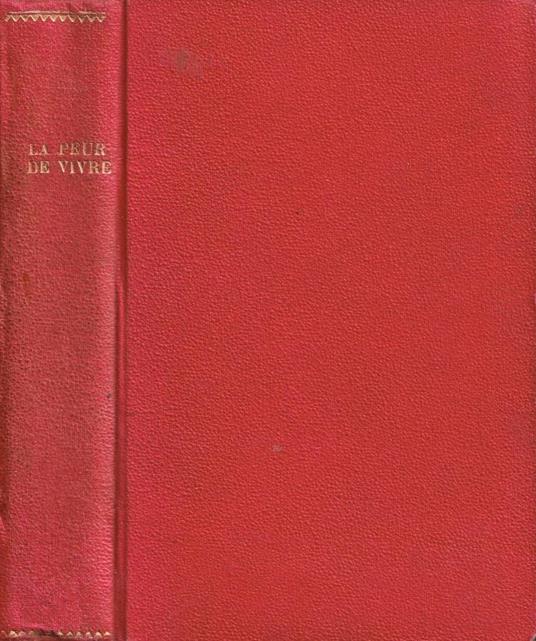 La peur de vivre - Henry Bordeaux - copertina