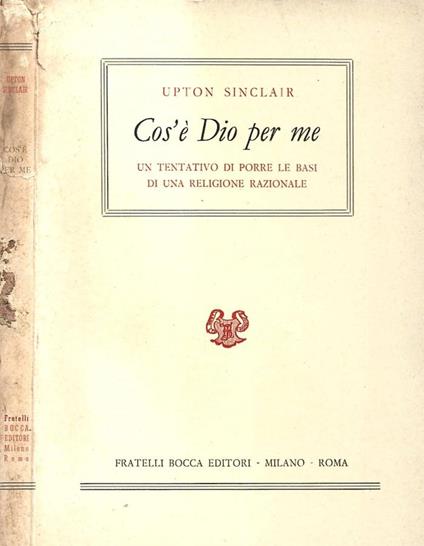 Cos'è Dio per me - Upton Sinclair - copertina