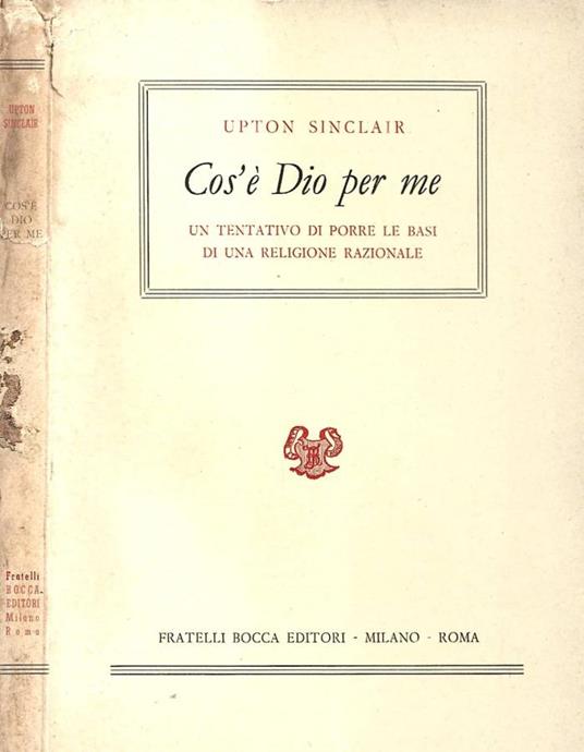 Cos'è Dio per me - Upton Sinclair - copertina