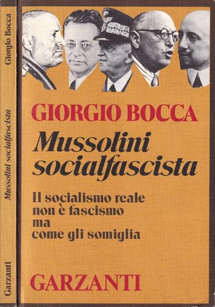 Mussolini socialfascista - Giorgio Bocca - copertina