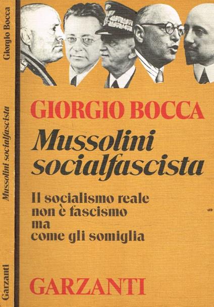 Mussolini socialfascista - Giorgio Bocca - copertina