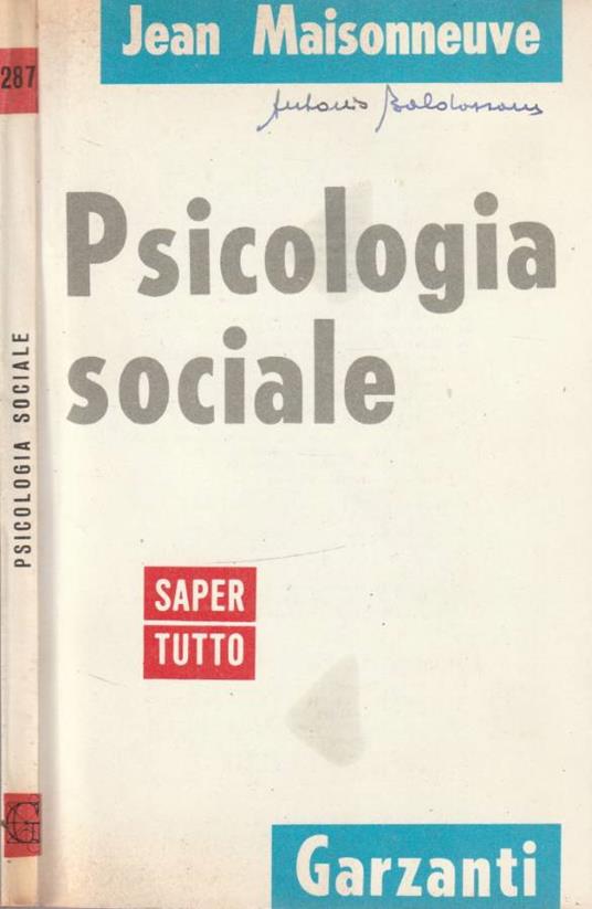 Psicologia sociale - copertina