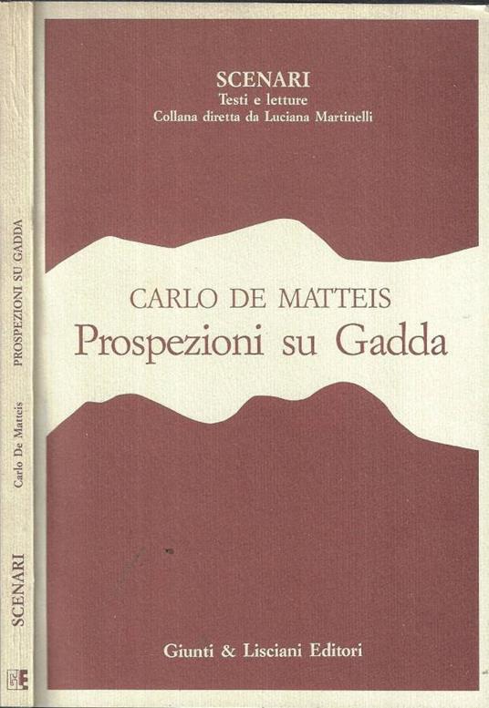 Prospezioni su Gadda - Carlo De Matteis - copertina