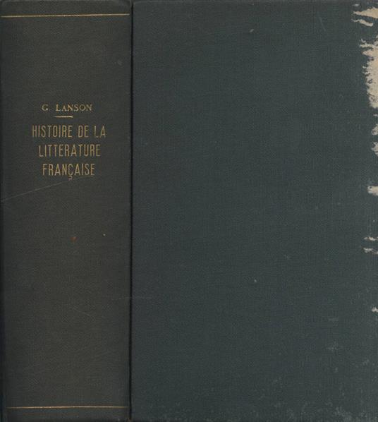 Histoire de la littérature francaise - Gustave Lanson - copertina