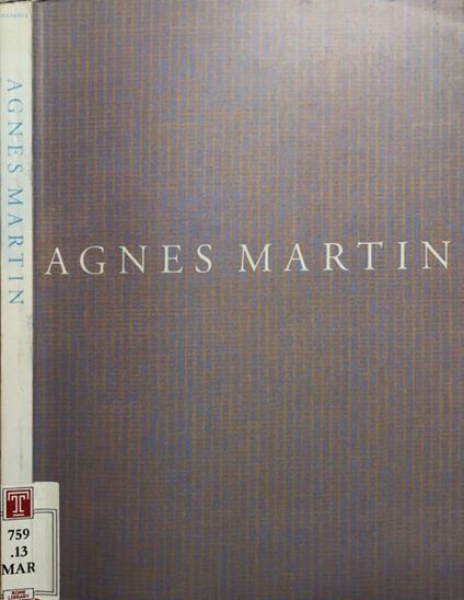 Agnes Martin - Barbara Haskell - copertina