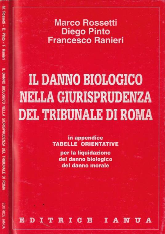 Il danno biologico nella giurisprudenza del tribunale di Roma - copertina