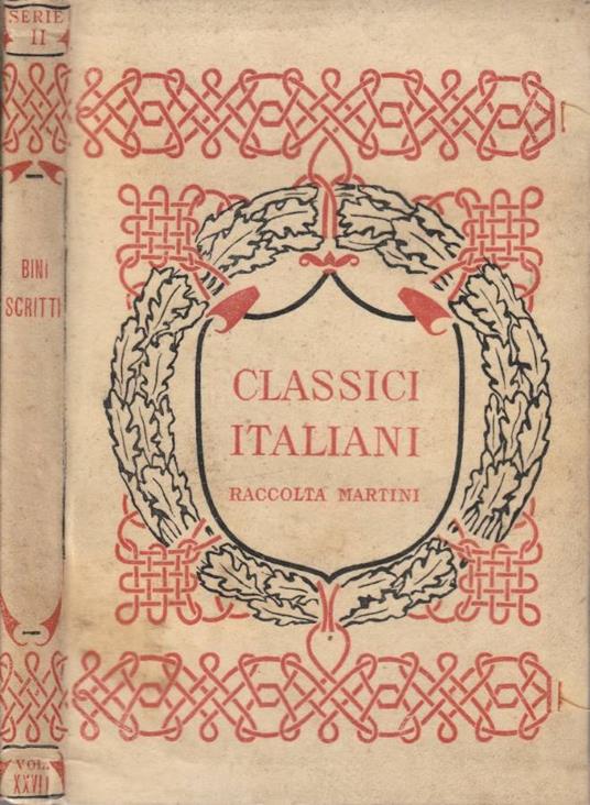 Scritti - Carlo Bini - copertina