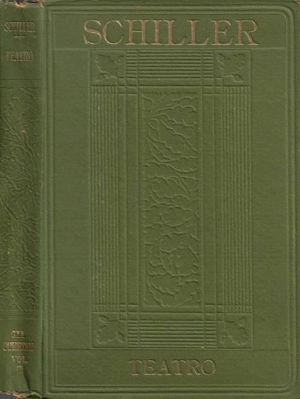 Teatro. Vol. III - Friedrich Schiller - copertina