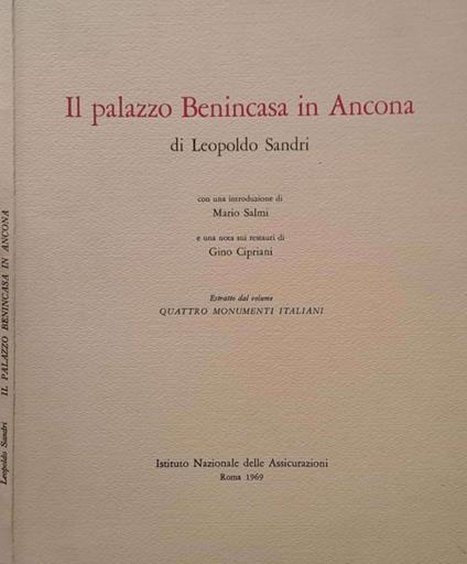 Il palazzo Benincasa in Ancona - Leopoldo Sandri - copertina