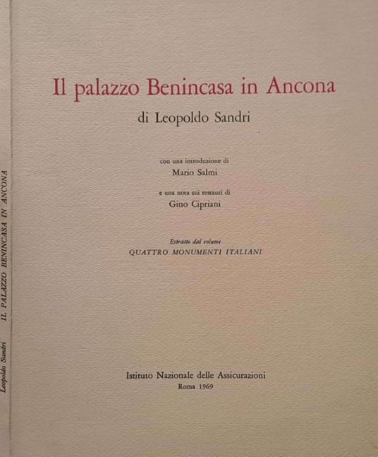 Il palazzo Benincasa in Ancona - Leopoldo Sandri - copertina
