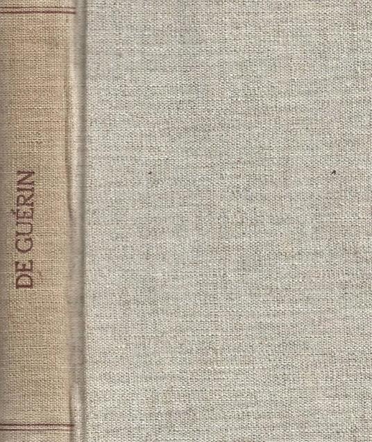 Journal, lettres, poemes et fragments - Maurice de Guérin - copertina