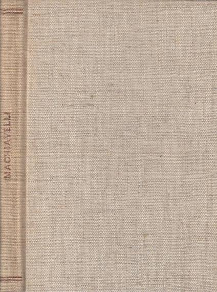 Opere - Niccolò Machiavelli - copertina