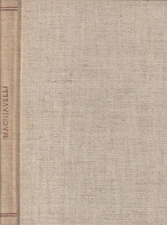 Opere - Niccolò Machiavelli - copertina