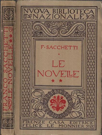 Le novelle Vol. II - Franco Sacchetti - copertina